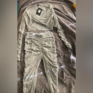 Two Piece Scrunchy pants set